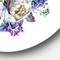 Designart - Bouquet Peonies In White and Blue - Traditional Metal Circle Wall Art